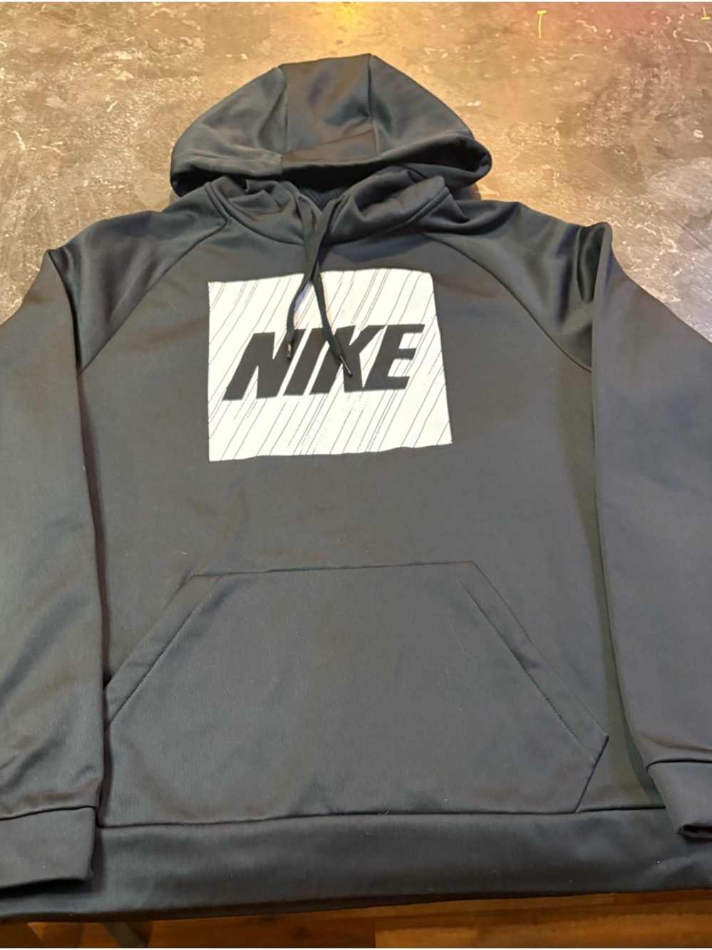 Nike Black Crewneck Hoodie with White Logo Box New / No Tag